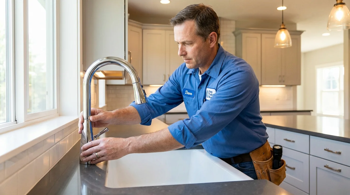 Kitchen faucet installation by Johns Plumbing LLC in Spanaway